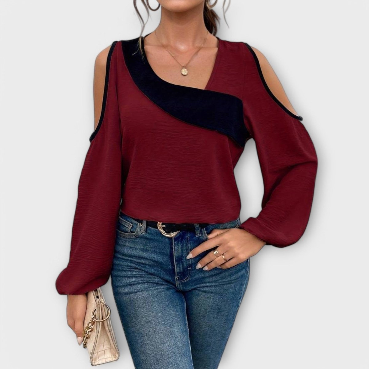 Scarlett™ | Blusa com decote quadrado - | Benedita Lisboa