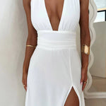 Selena™ | Vestido Fluido com Corte Sofisticado - | Benedita Lisboa