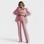 Selina™ | Elegante Conjunto de 3 Peças (Blazer, Top e Calças) - | Benedita Lisboa