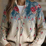 Seraphine™ | Estampado Degradê de Penas de Pavão e Flores - | Benedita Lisboa