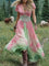 Serena™ | Vestido Maxi Curto Floral Lavanda com Toque Sofisticado - | Benedita Lisboa
