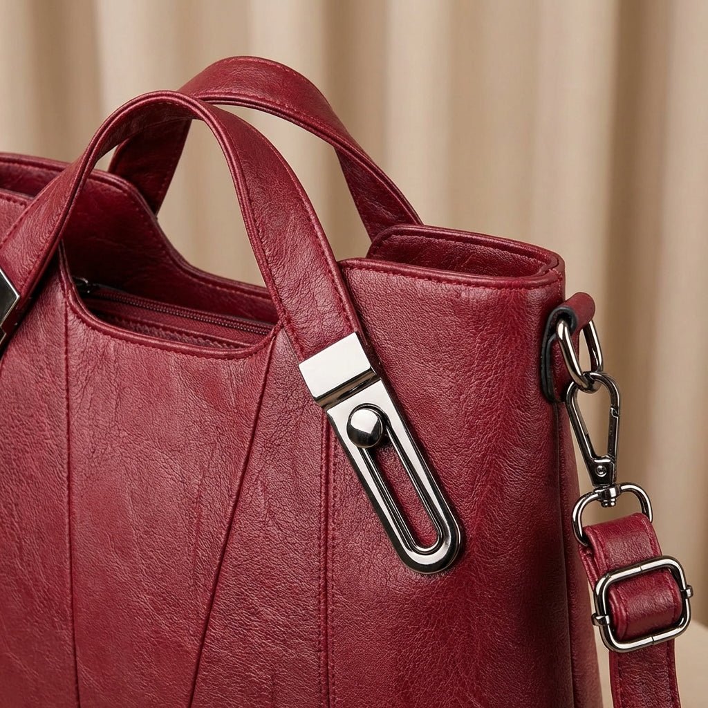 Siena™ | Bolsa de Mão em Couro, Super Elegante e Espaçosa - | Benedita Lisboa