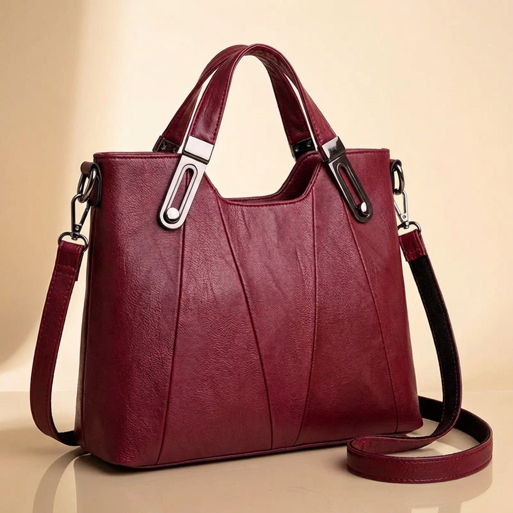 Siena™ | Bolsa de Mão em Couro, Super Elegante e Espaçosa - | Benedita Lisboa