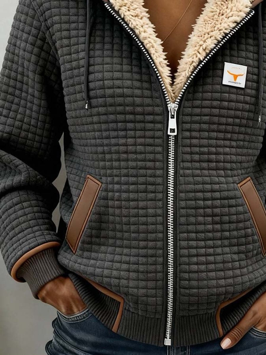 Silvana™ | Sherpa-Lined Quilted Zip-Up Hooded Jacket - | Benedita Lisboa