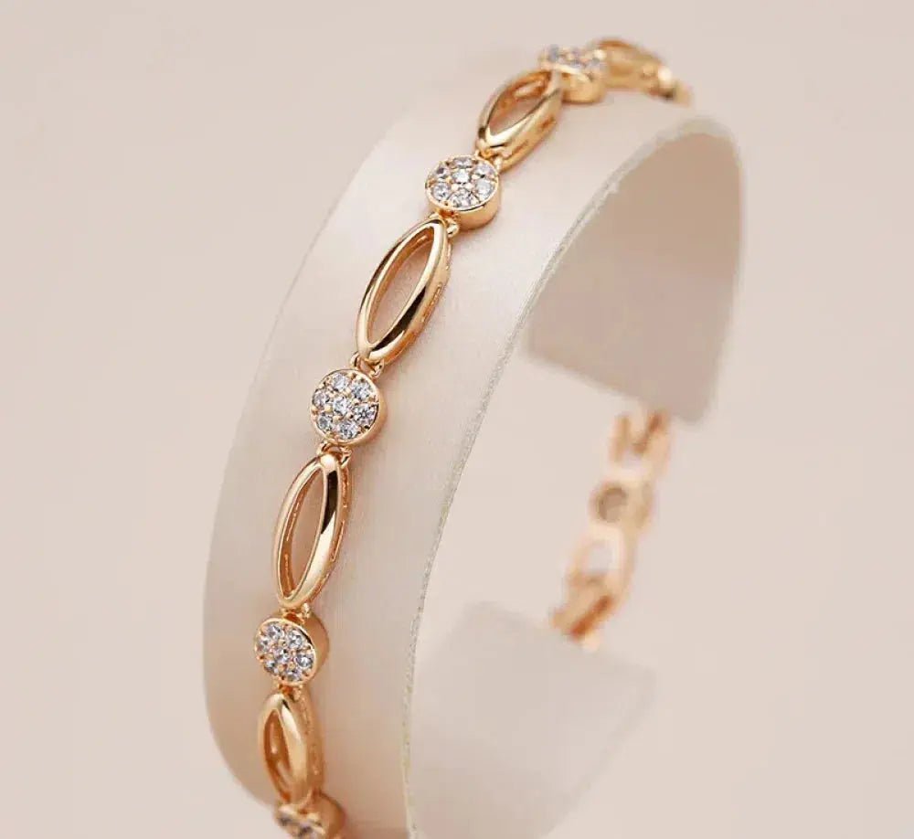 Socorro - Pulseira Dourada Elegante com Zircónio - Bracelet | Benedita Lisboa