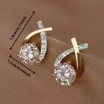 Soledad - Brincos com Cruz Dourada e Zircón - Earrings | Benedita Lisboa