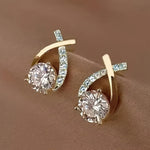 Soledad - Brincos com Cruz Dourada e Zircón - Earrings | Benedita Lisboa