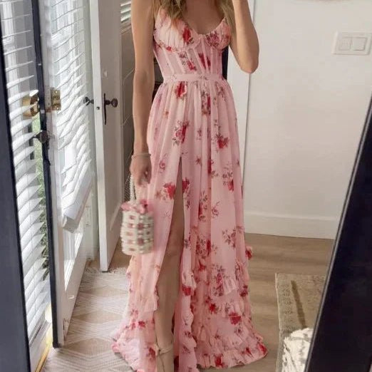 Sónia™ | Vestido midi com padrão floral - | Benedita Lisboa