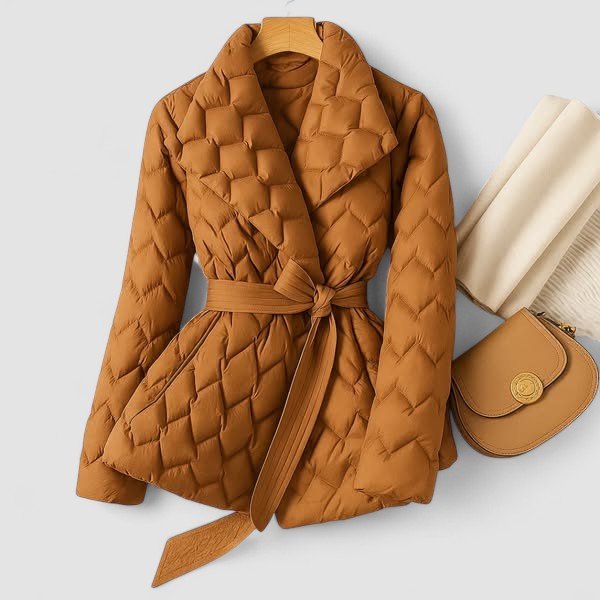 Sophia™ | Casaco de Penas Quente e Elegante - | Benedita Lisboa