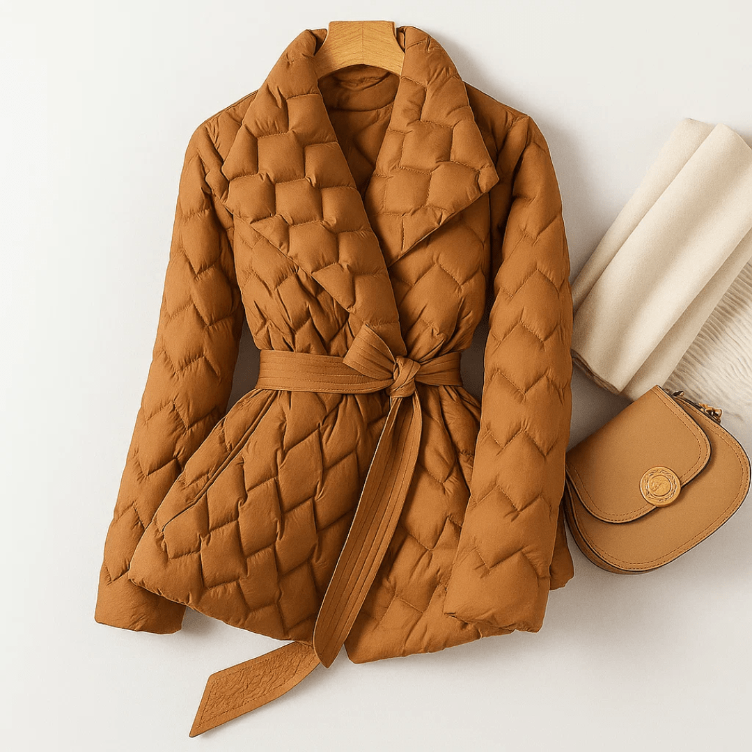 Sophia™ | Casaco de Penas Quente e Elegante - | Benedita Lisboa