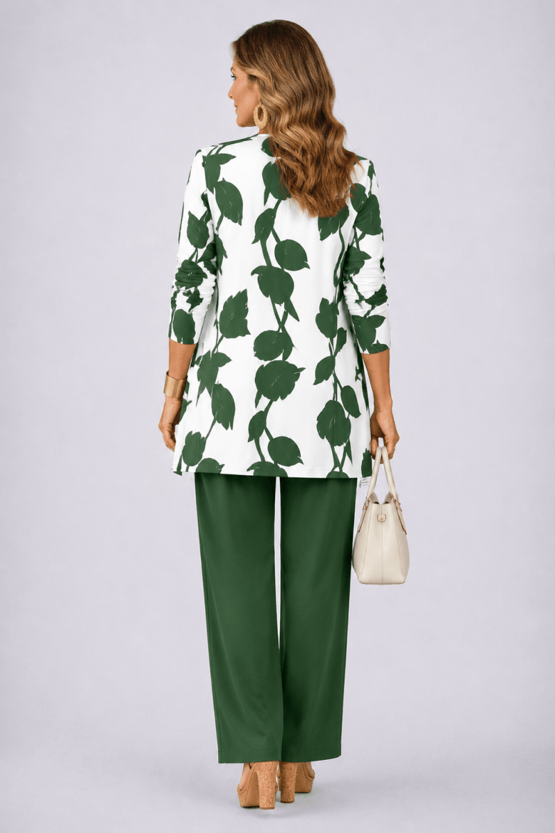 Soraia™ | Conjunto de 3 Peças Verde e Branco - | Benedita Lisboa