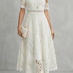 Susana™ | Vestido Midi de Renda Super Elegante - Midi Dresses | Benedita Lisboa