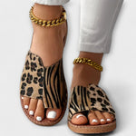 Tareyja™ | Sandálias bicolores com estampado de leopardo - | Benedita Lisboa