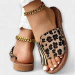 Tareyja™ | Sandálias bicolores com estampado de leopardo - | Benedita Lisboa