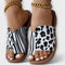 Tareyja™ | Sandálias bicolores com estampado de leopardo - | Benedita Lisboa