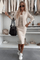 Tatiana™ | Conjunto de Vestido Midi & Cardigan - | Benedita Lisboa