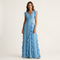 Tatiana™ | Vestido Maxi com Decote em V e Mangas Fluídas em Camadas, Super Elegante - | Benedita Lisboa