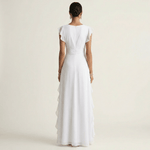 Tatiana™ | Vestido Maxi com Decote em V e Mangas Fluídas em Camadas, Super Elegante - | Benedita Lisboa