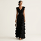 Tatiana™ | Vestido Maxi com Decote em V e Mangas Fluídas em Camadas, Super Elegante - | Benedita Lisboa