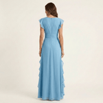 Tatiana™ | Vestido Maxi com Decote em V e Mangas Fluídas em Camadas, Super Elegante - | Benedita Lisboa