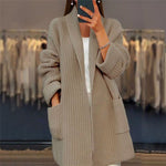 Teresa™ | Cardigan de Malha com Bolsos - | Benedita Lisboa