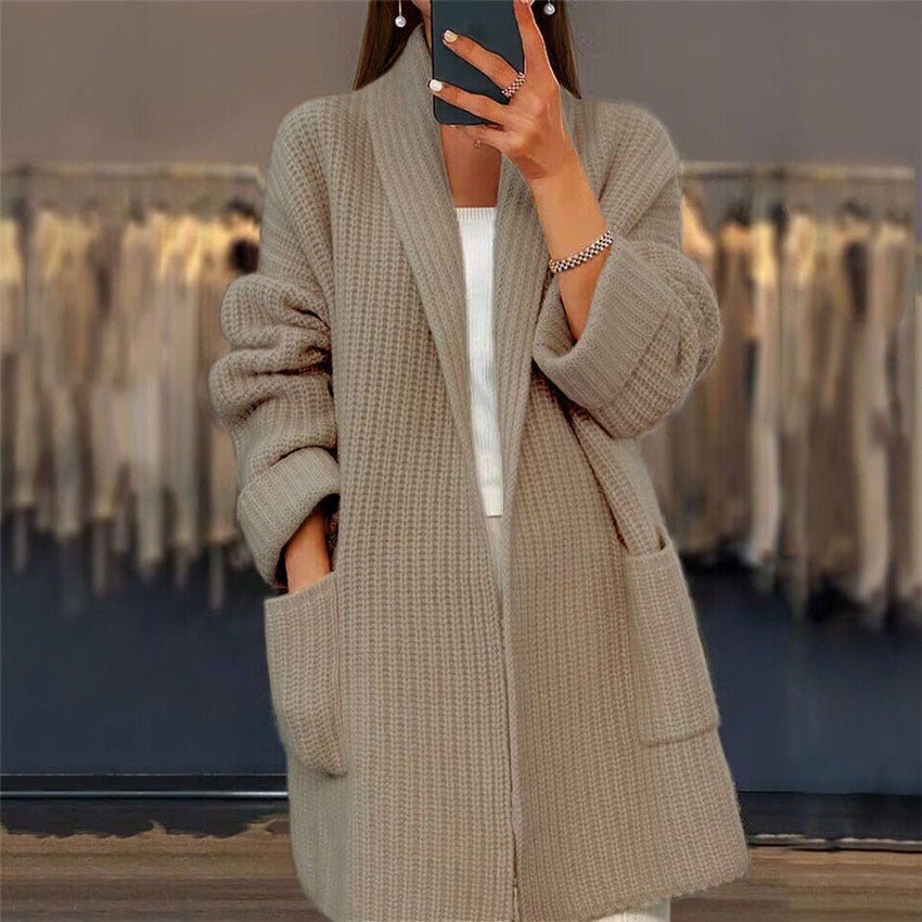 Teresa™ | Cardigan de Malha com Bolsos - | Benedita Lisboa
