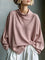 Top Oversized de Gola Alta em Malha Waffle - | Benedita Lisboa