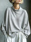 Top Oversized de Gola Alta em Malha Waffle - | Benedita Lisboa