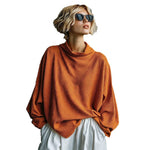 Top Oversized de Gola Alta em Malha Waffle - | Benedita Lisboa