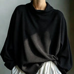 Top Oversized de Gola Alta em Malha Waffle - | Benedita Lisboa