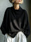 Top Oversized de Gola Alta em Malha Waffle - | Benedita Lisboa