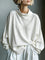 Top Oversized de Gola Alta em Malha Waffle - | Benedita Lisboa