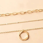 Trinidad - Colar Dourado Clássico de Camadas com Pendente - Necklace | Benedita Lisboa