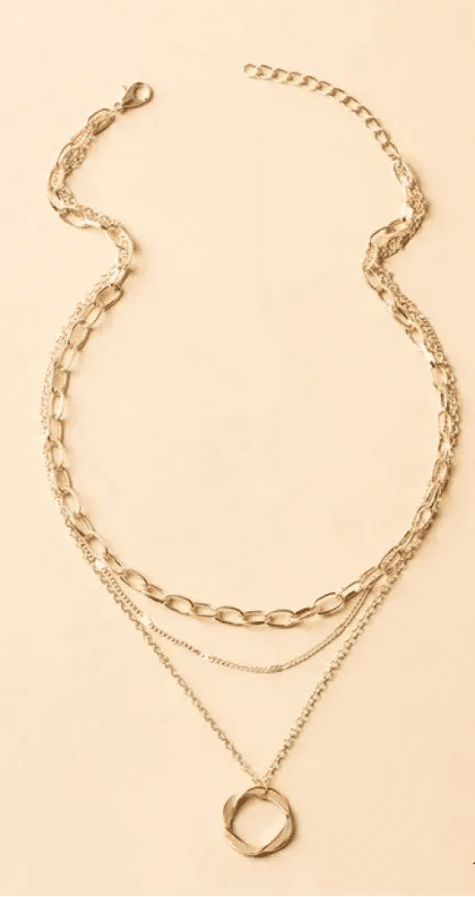 Trinidad - Colar Dourado Clássico de Camadas com Pendente - Necklace | Benedita Lisboa