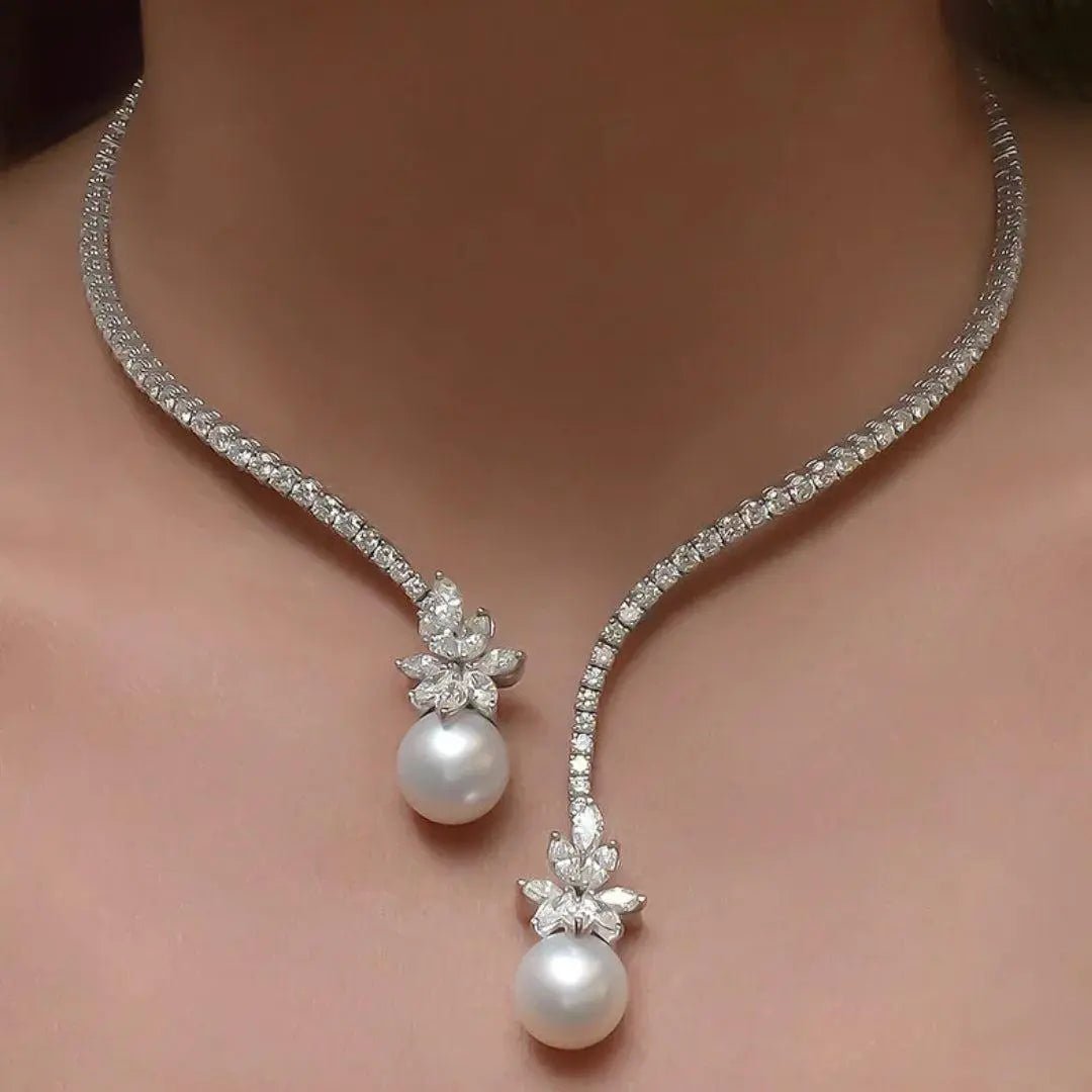 Valentina - Colar Elegante com Pérolas de Prata de Lei - | Benedita Lisboa
