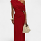 VALENTINA™ – Vestido Midi Plissado Assimétrico Sexy - | Benedita Lisboa