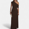 VALENTINA™ – Vestido Midi Plissado Assimétrico Sexy - | Benedita Lisboa