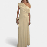 VALENTINA™ – Vestido Midi Plissado Assimétrico Sexy - | Benedita Lisboa
