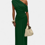 VALENTINA™ – Vestido Midi Plissado Assimétrico Sexy - | Benedita Lisboa