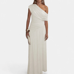 VALENTINA™ – Vestido Midi Plissado Assimétrico Sexy - | Benedita Lisboa
