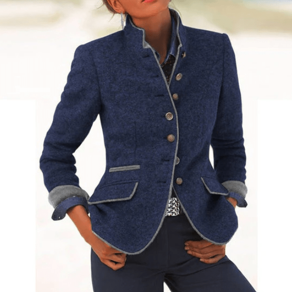 Valeria™ | Cardigan Elegante Com Gola Alta - | Benedita Lisboa