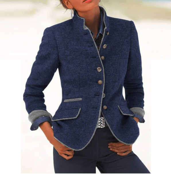 Valeria™ | Cardigan Elegante Com Gola Alta - | Benedita Lisboa