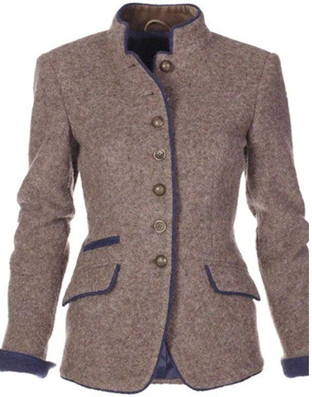 Valeria™ | Cardigan Elegante Com Gola Alta - | Benedita Lisboa