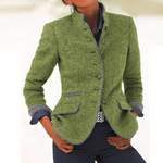 Valeria™ | Cardigan Elegante Com Gola Alta - | Benedita Lisboa