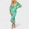 Valeria™ | Vestido Midi em Chiffon Floral - | Benedita Lisboa