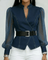 Vanessa™ | Top de Denim com Mangas de Chiffon - | Benedita Lisboa