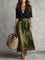 Vera™ | Conjunto de Duas Peças: T-Shirt Preta e Saia Verde Oliva, Elegante e Confortável - | Benedita Lisboa