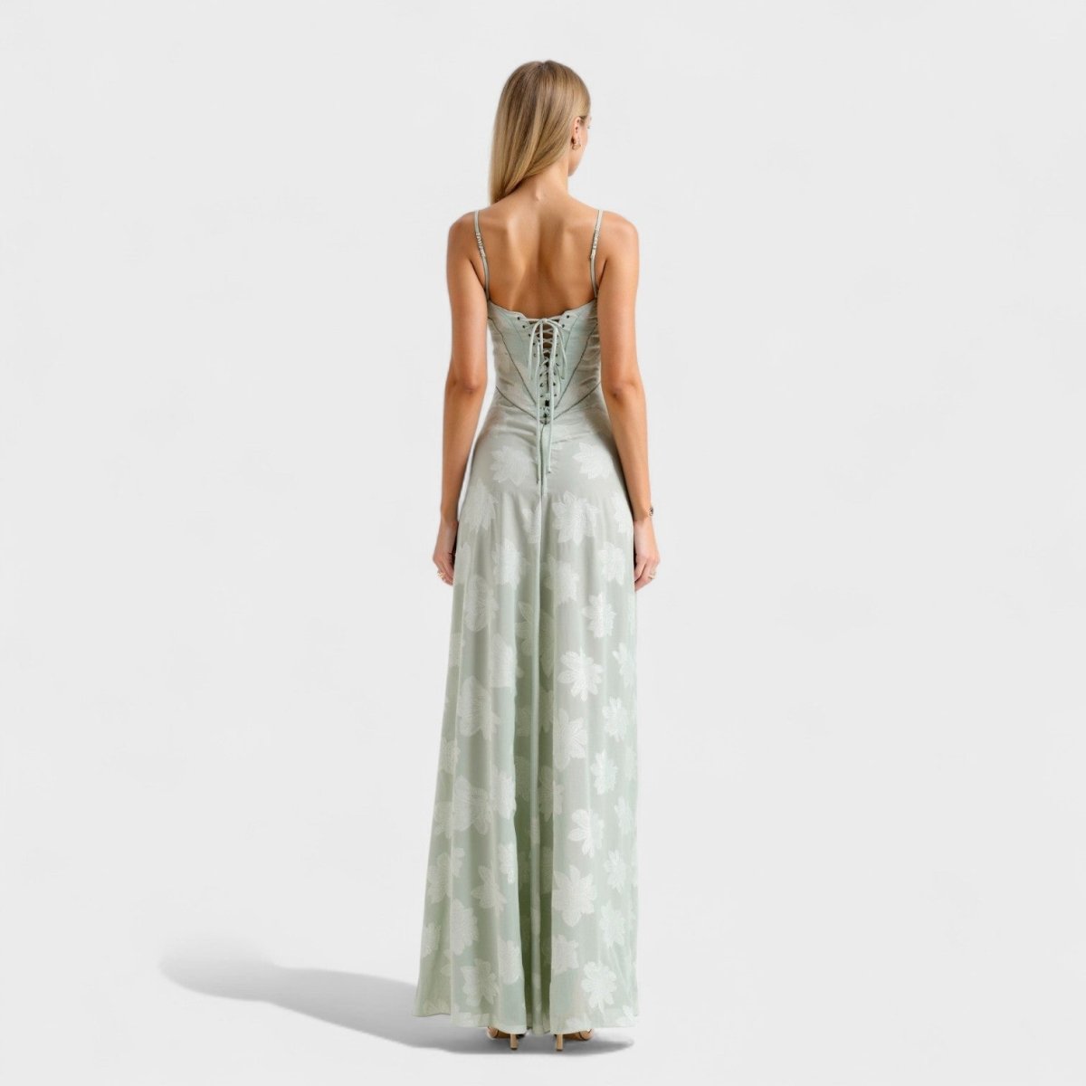 Verona™ | Vestido maxi em renda floral - | Benedita Lisboa