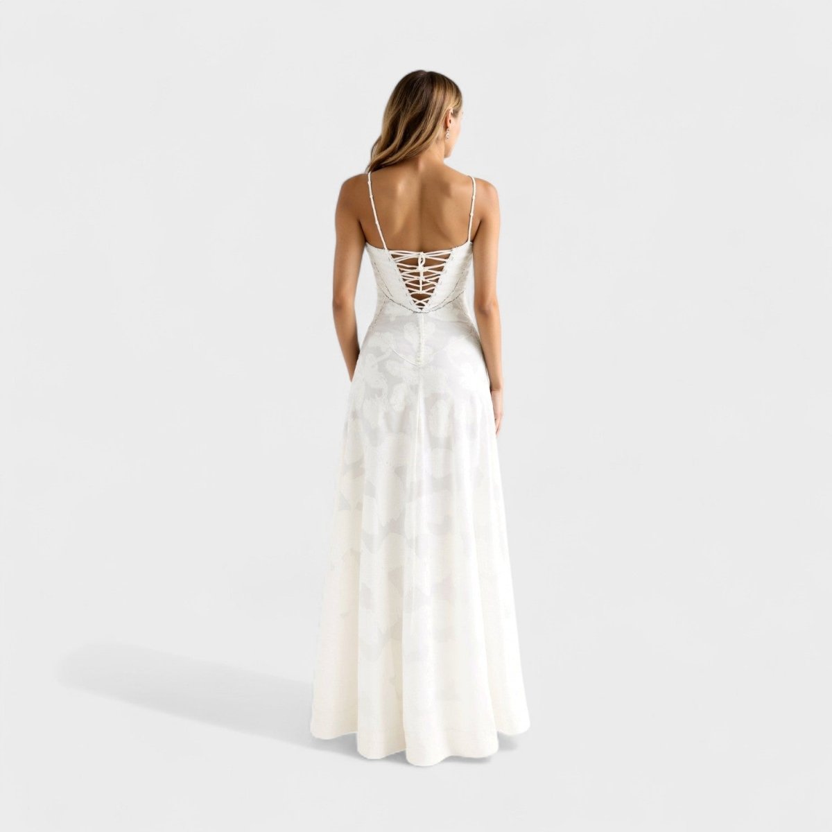 Verona™ | Vestido maxi em renda floral - | Benedita Lisboa