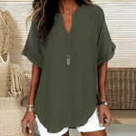 Verônica | Blusa Super Confortável e Leve, Ideal Para Dias Quentes - | Benedita Lisboa